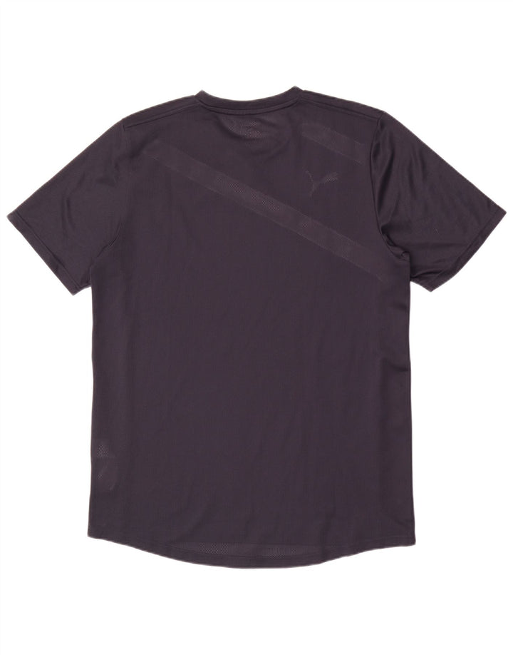 Puma Herren T-Shirt Top Large Marineblau gestreift