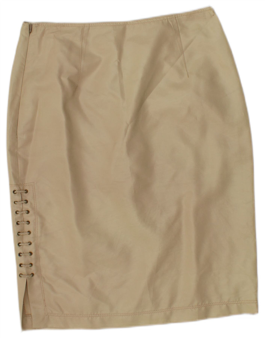 Vintage Damen Bleistiftrock Klein W28 Beige