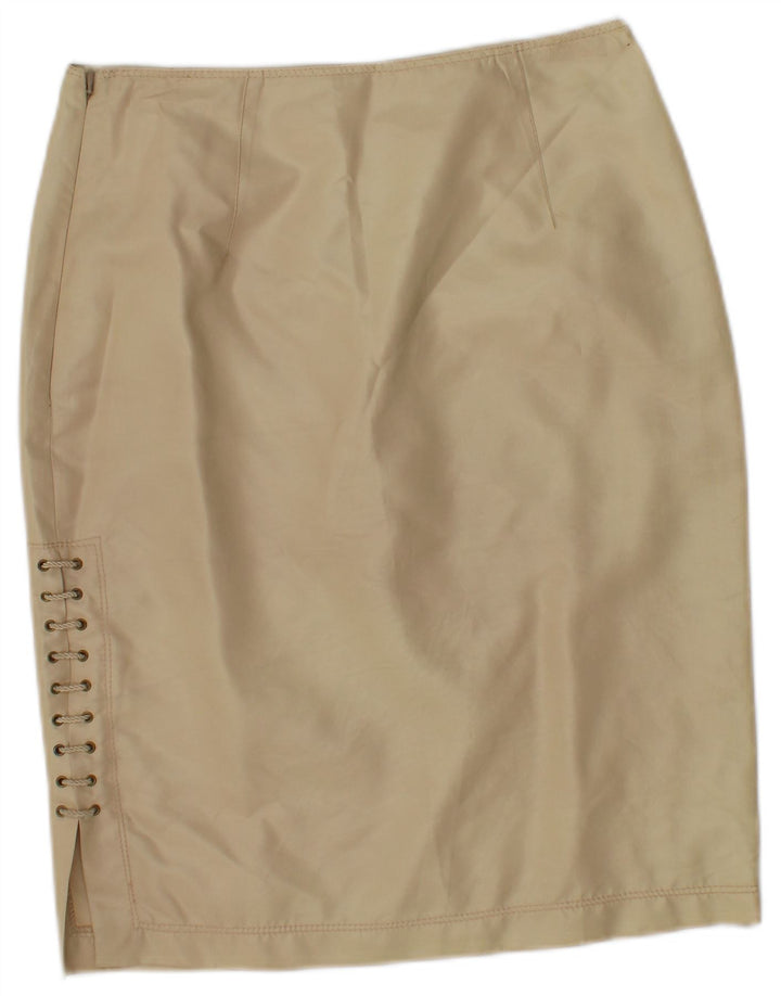 Vintage Damen Bleistiftrock Klein W28 Beige