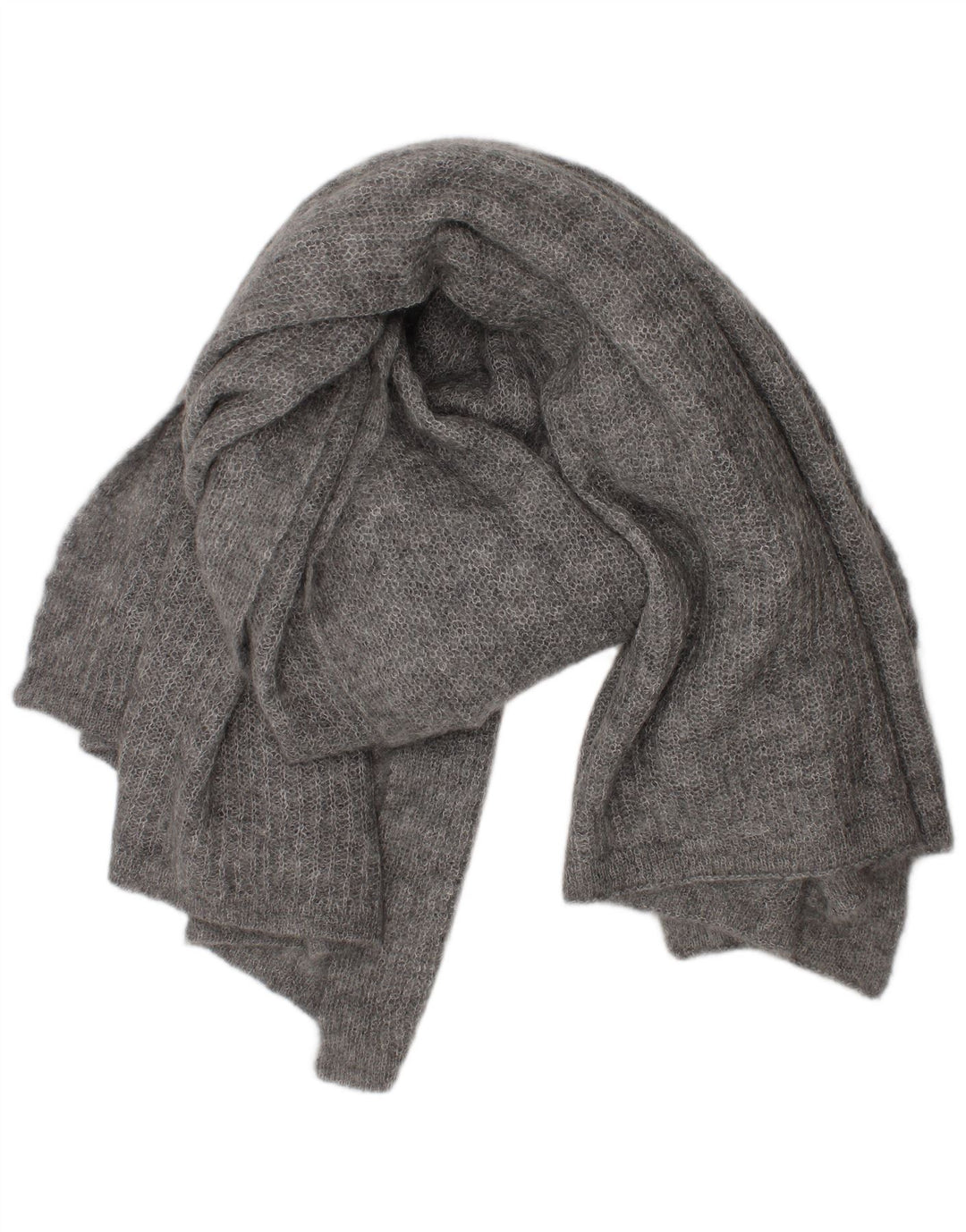 American Vintage Damen-Strick-Rechteckschal, Einheitsgröße, Grau