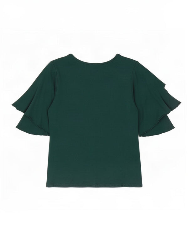Marks & Spencer Damen Bluse Top UK 14 Mittelgrüne Viskose
