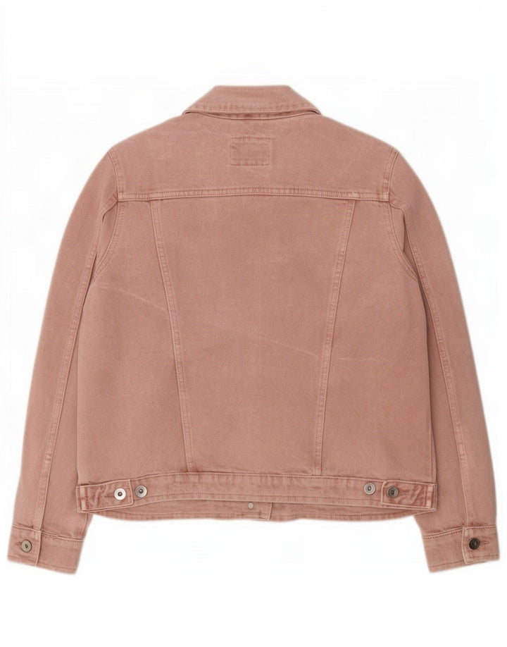 Marks & Spencer Damen Jeansjacke UK 14 Mittelrosa Baumwolle
