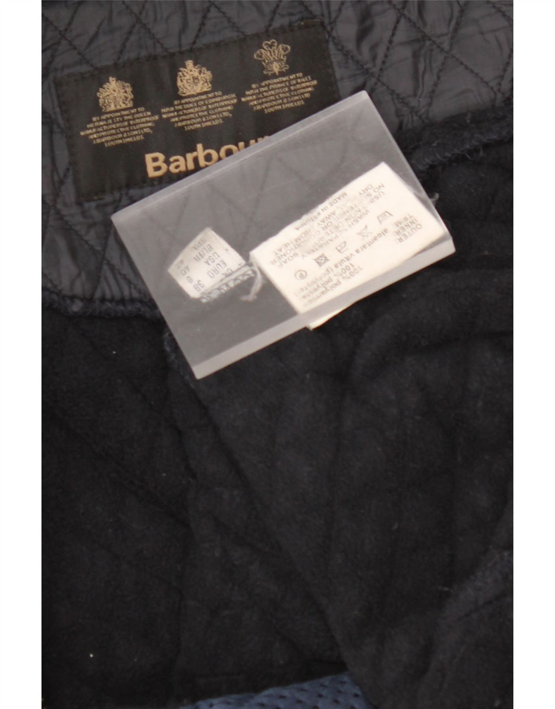 BARBOUR Damen Steppjacke UK 12 Medium Schwarz Polyamid