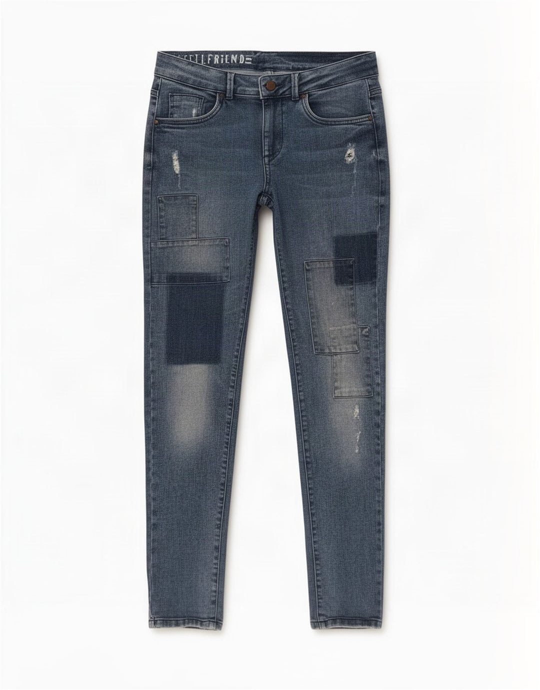 Marks & Spencer Damen Girlfriend Slim Jeans UK 10 Small W30 L31 Blau