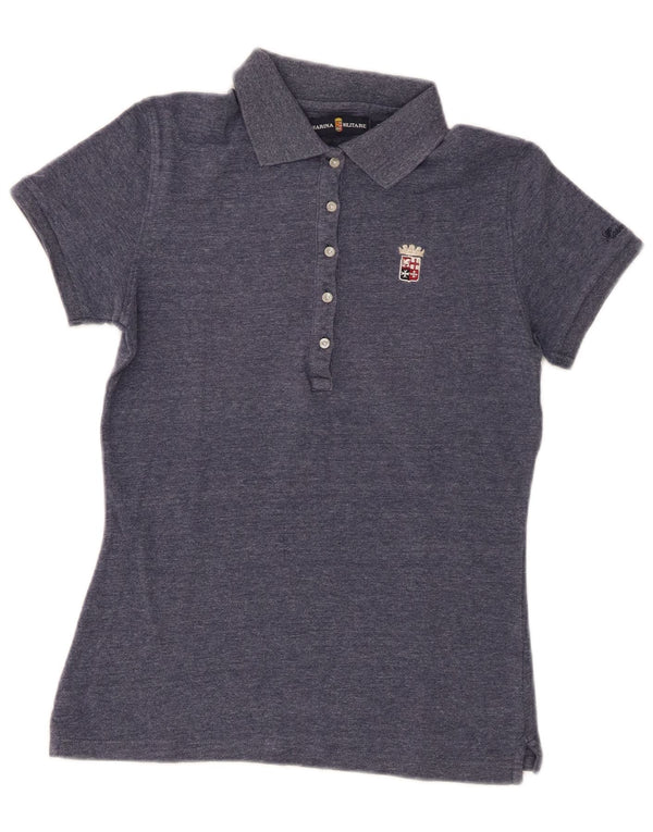 Marina Militare Damen Poloshirt UK 12 Medium Marineblau