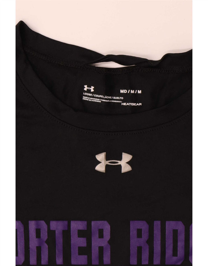 Under Armour Damen Graphic T-Shirt Top UK 14 Medium Schwarz