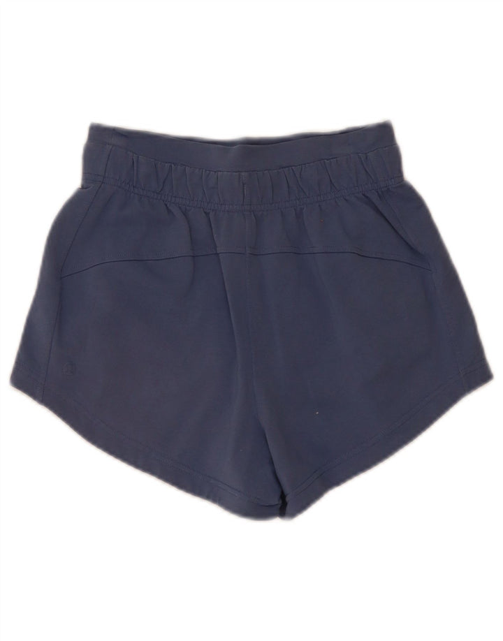 Lululemon Damen Sportshorts US 4 Small Marineblau Baumwolle