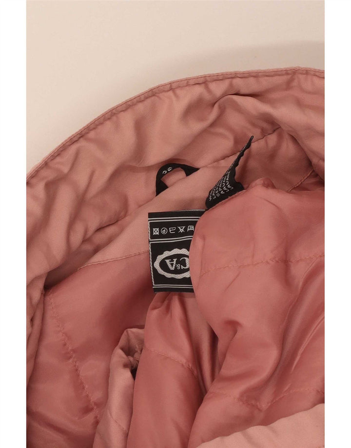 C & A Damen Parka-Jacke in Übergröße, EU 36, klein, rosa, Polyester
