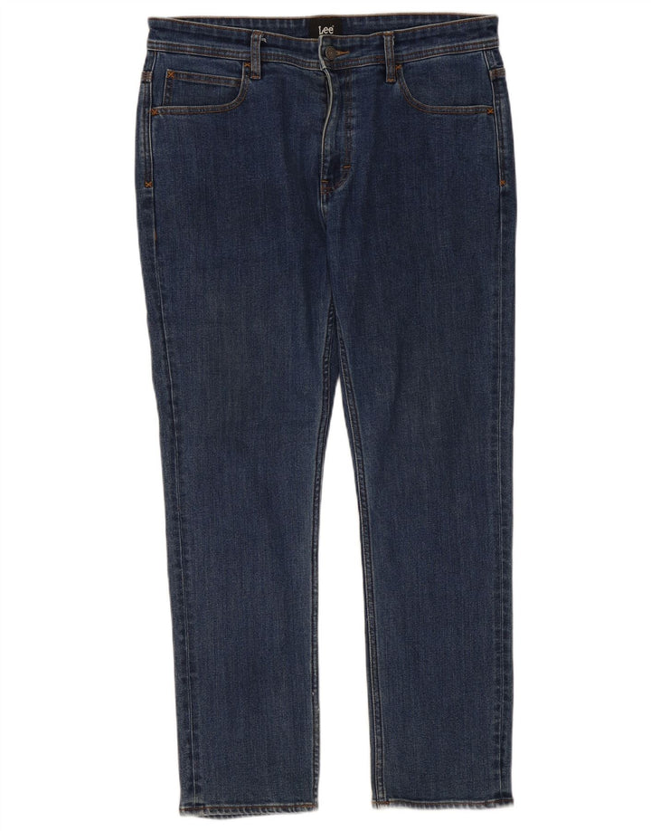 Lee Damen Slim Jeans W34 L30 Blaue Baumwolle
