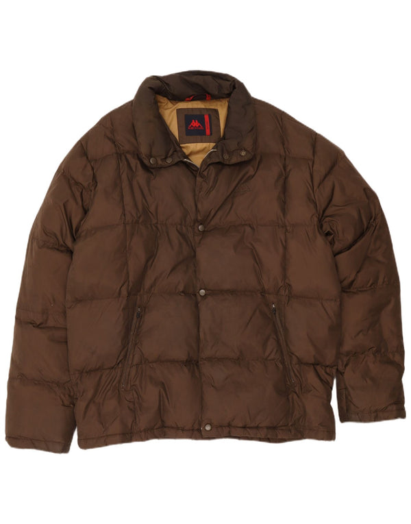 Kappa Damen Wattierte Jacke UK 46 3XL Braun Polyamid