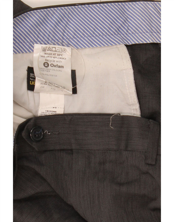 Marks & Spencer Herren-Anzughose mit maßgeschneiderter Passform, gerade, W36, L29, Grau