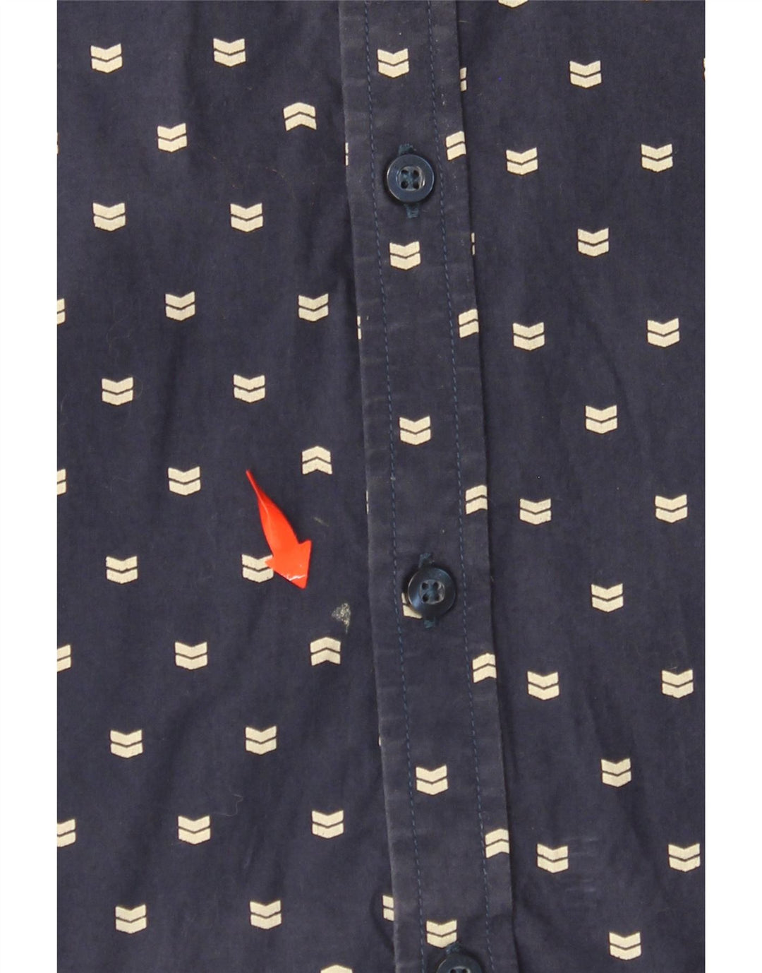 BILLABONG Herren Slim Fit Kurzarmhemd Mittelblau gepunktete Baumwolle