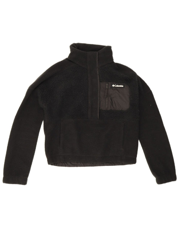 Columbia Damen-Oversize-Fleecepullover mit Reißverschluss, UK 6, XS, Schwarz, Polyester