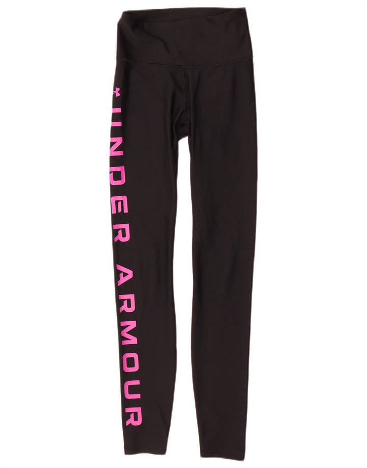 Under Armour Damen Graphic Leggings UK 4 XS Schwarz Polyester
