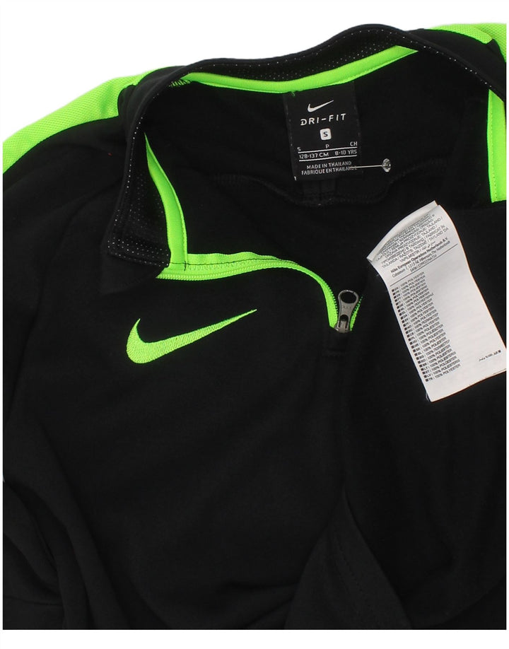 Nike Dri Fit Pullover-Trainingsanzugoberteil für Jungen, 8–9 Jahre, Größe S, Schwarz, Farbblock