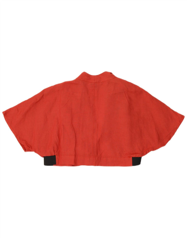 Vintage Damen 2-teiliges Rockset IT 44 Medium W26 Rotes Colourblock-Leinen