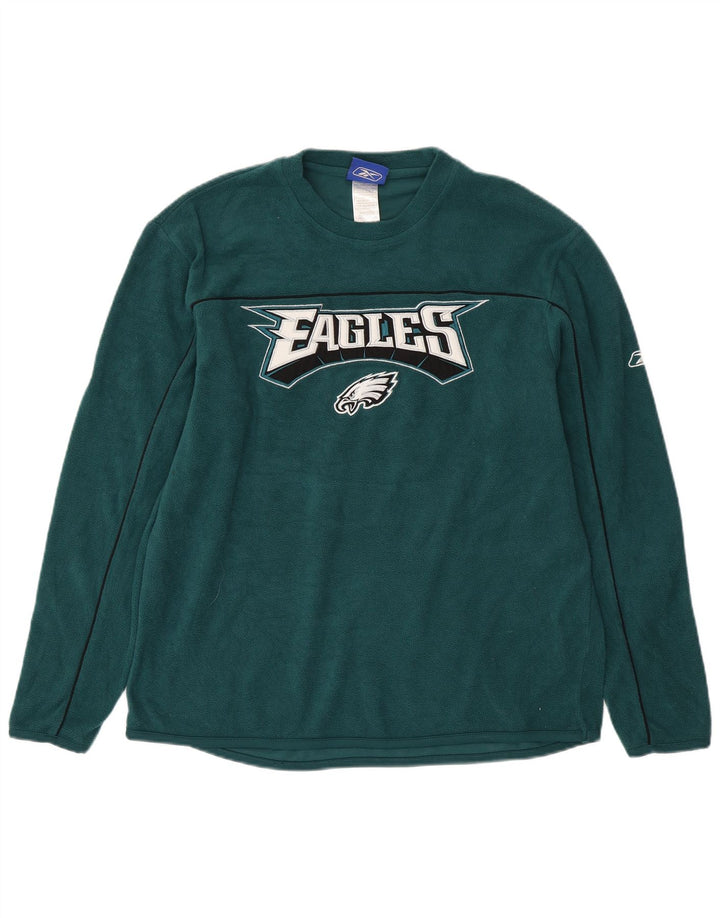 REEBOK Herren Philadelphia Eagles Graphic Fleece-Pullover, Größe S, Grün