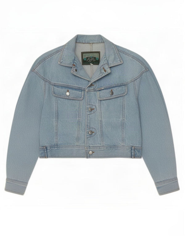 Rifle Womens Crop Denim Jacke UK 16 Large Blau