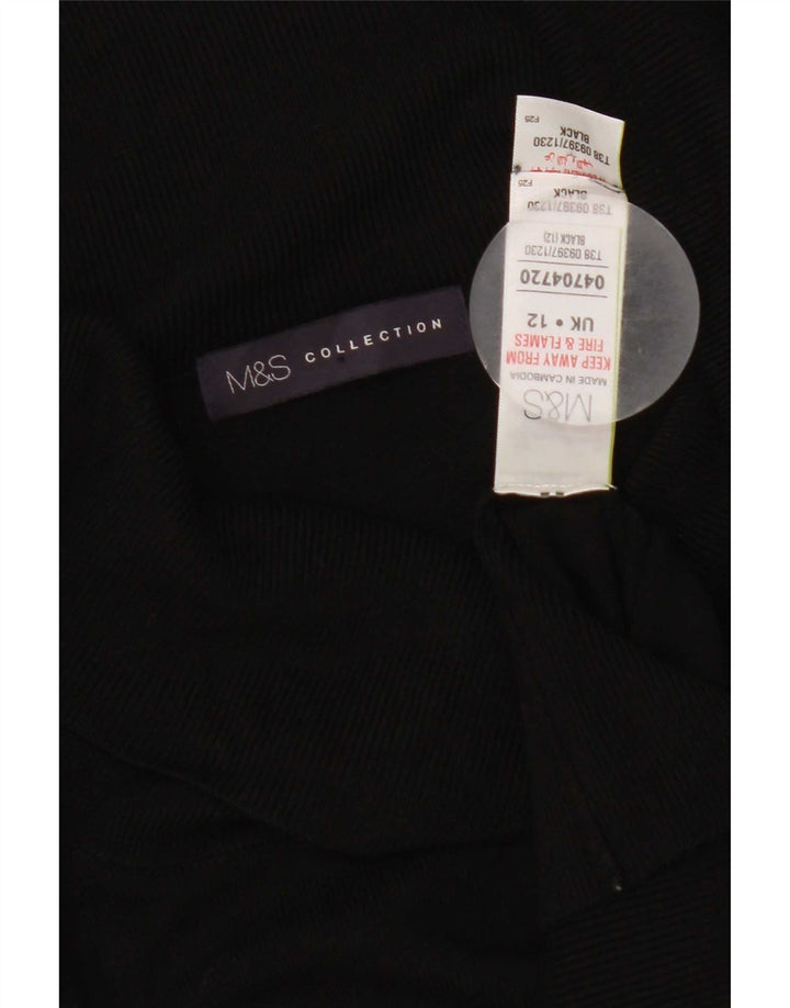 Marks & Spencer Rollkragenpullover für Damen, UK 12, mittlere schwarze Viskose