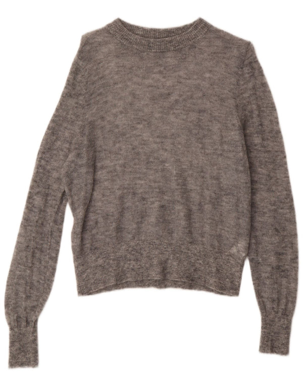 MINT VELVET Damen-Pullover mit U-Boot-Ausschnitt, UK 18, XL, Grau, Mohair