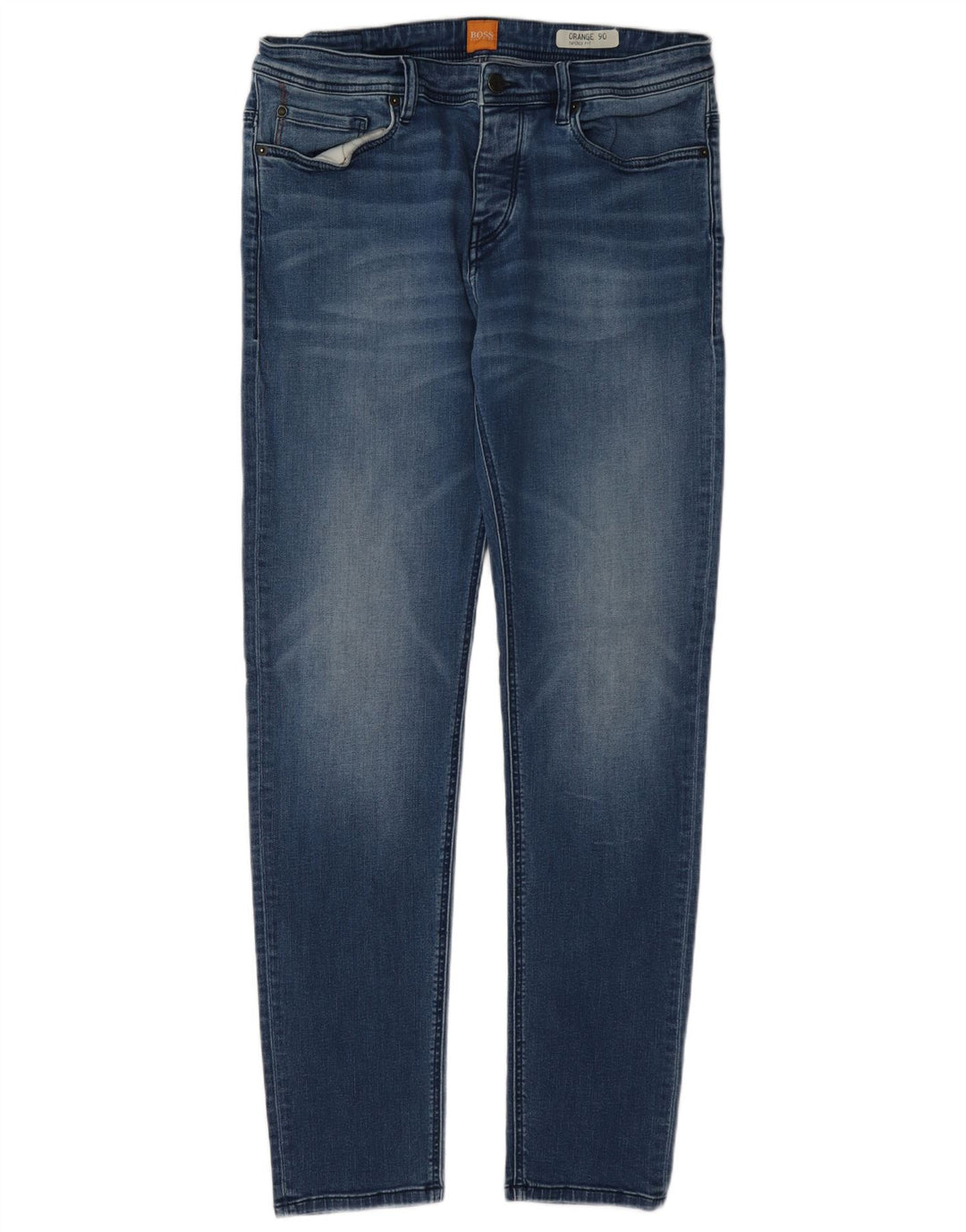 Hugo Boss Herren Tapered Jeans W34 L34 Blaue Baumwolle