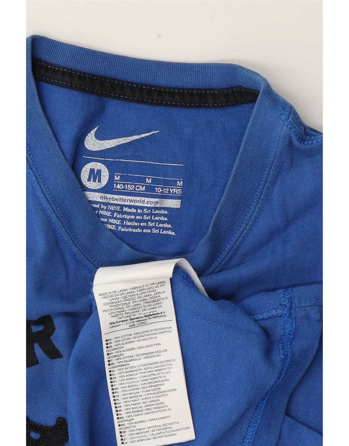 Nike Inter Mailand Grafik-T-Shirt für Jungen, 10–11 Jahre, mittelblaue Baumwolle