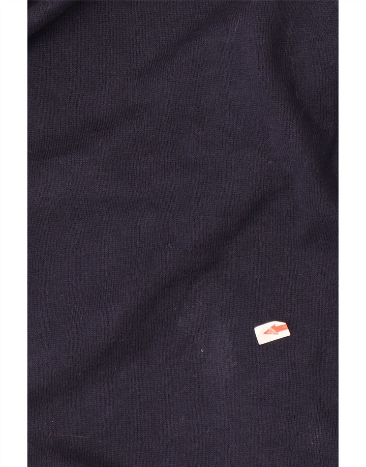 Eddie Bauer Herren-Pullover mit V-Ausschnitt aus mittelblauer Baumwolle
