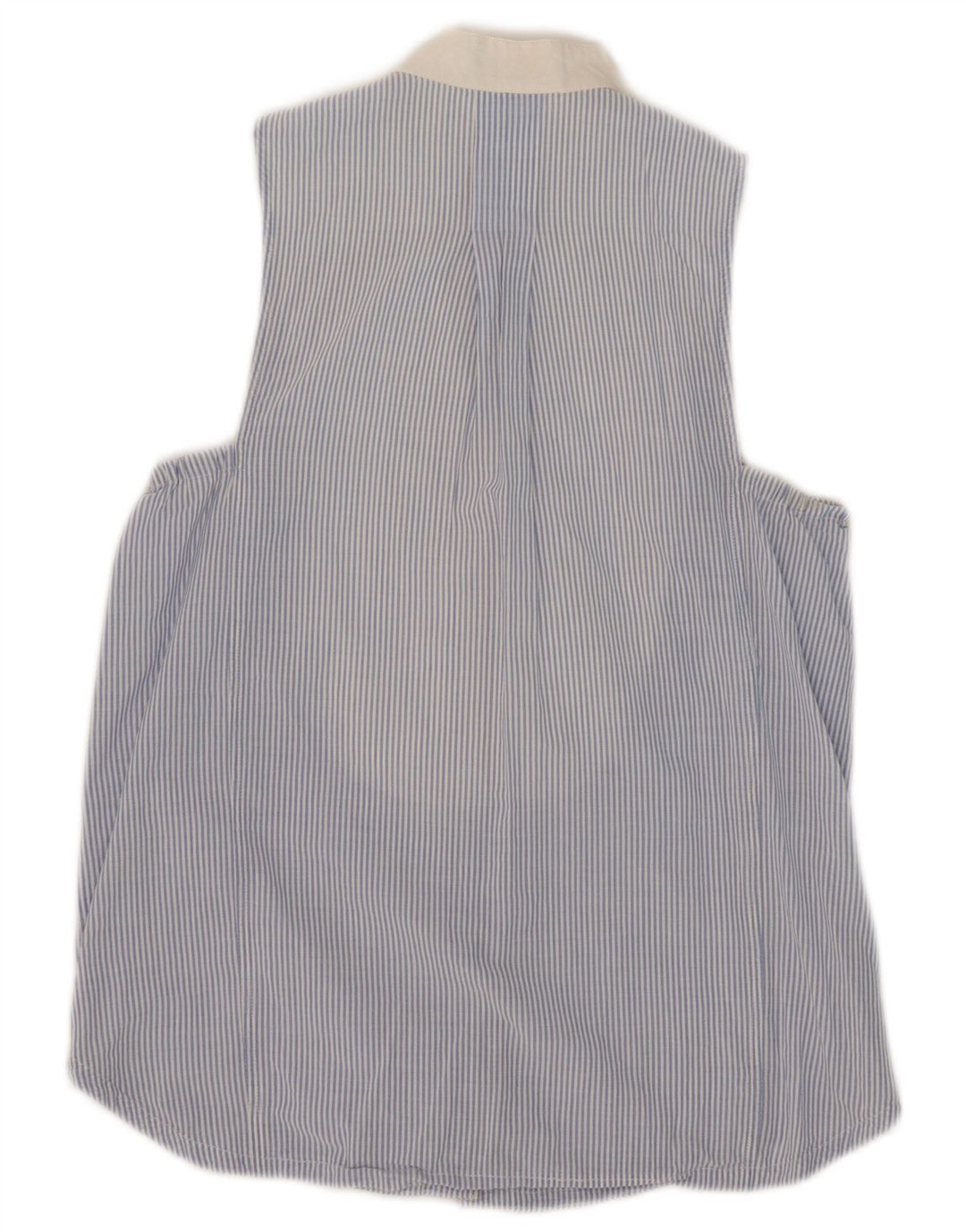 SIVIGLIA Damen ärmellose Hemdbluse IT 42 Mittelblauer Nadelstreifen