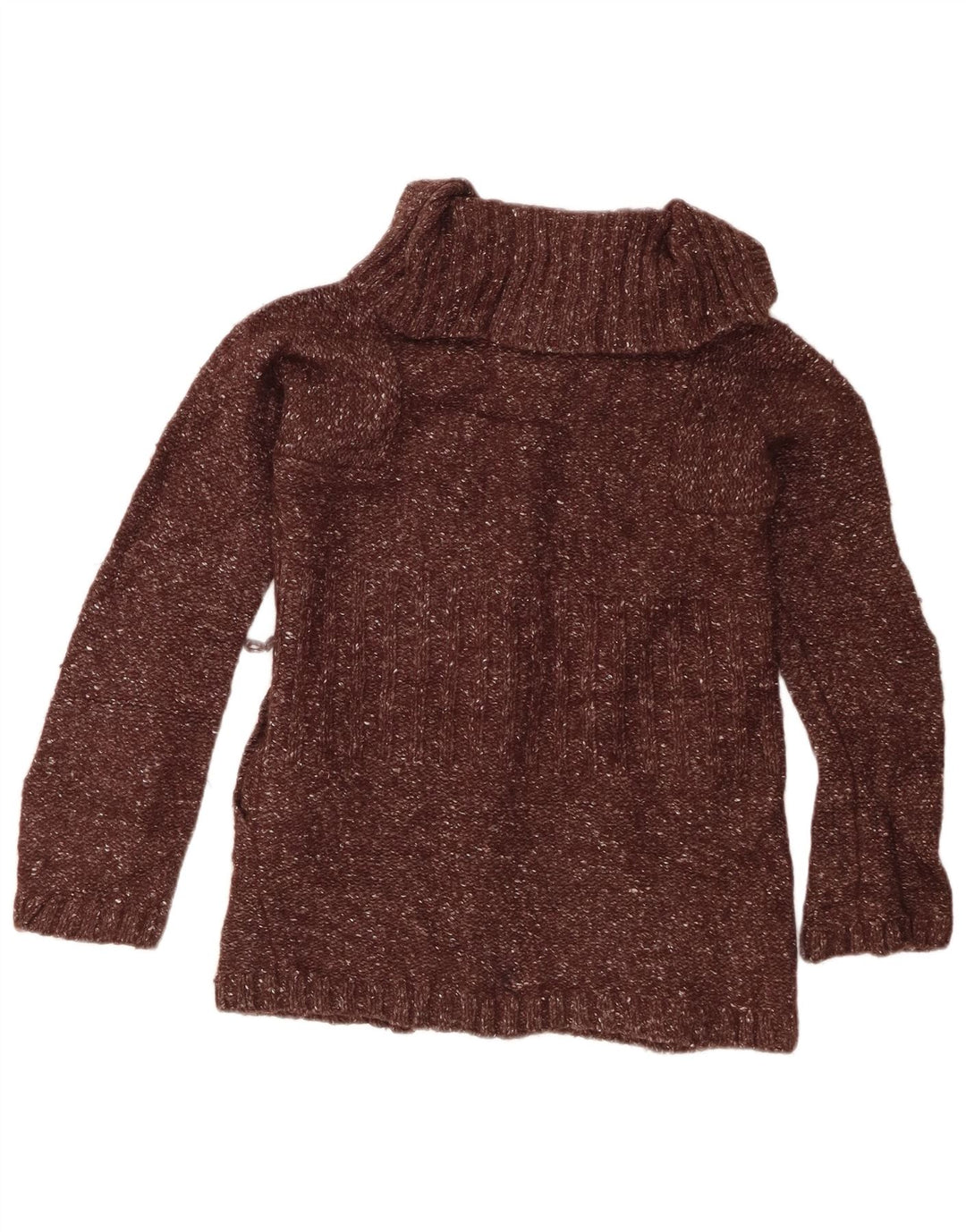 J. CREW Damen-Cardigan-Pullover, Gr. 8, klein, braun gefleckt