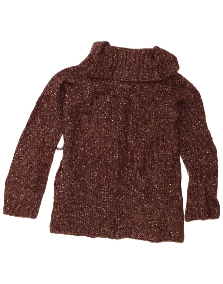 J. CREW Damen-Cardigan-Pullover, Gr. 8, klein, braun gefleckt