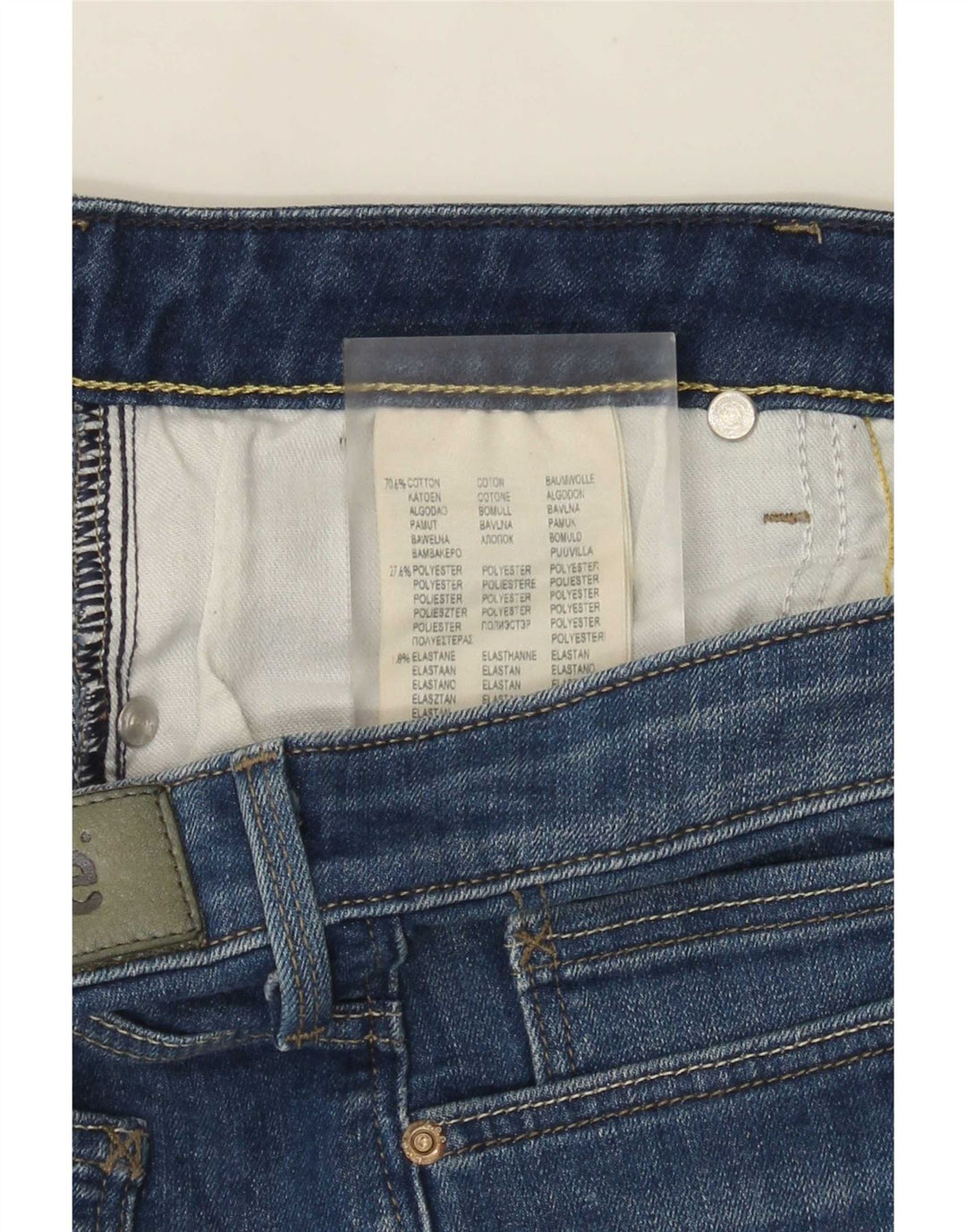 Lee Damen Denim Hot Pants W31 Mittelblaue Baumwolle