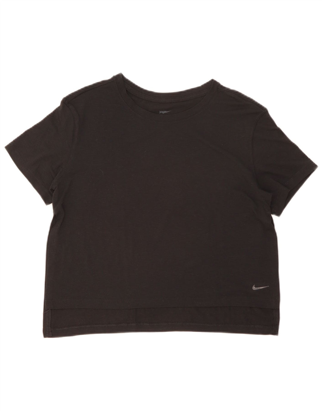 Nike Damen Dri Fit T-Shirt Top UK 14 Medium Schwarz