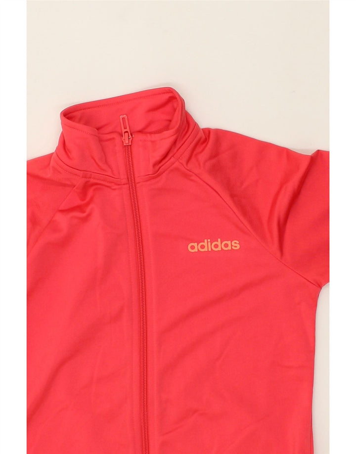 ADIDAS Girls Tracksuit Top Jacket 9-10 Years Red | Vintage Adidas | Thrift | Second-Hand Adidas | Used Clothing | Messina Hembry 