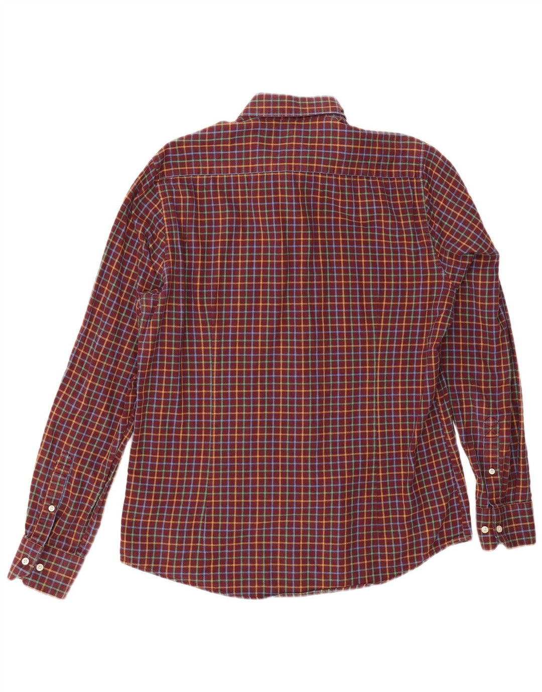 Barbour Tailored Fit Flanellhemd für Herren, mittleres Burgunderrot kariert