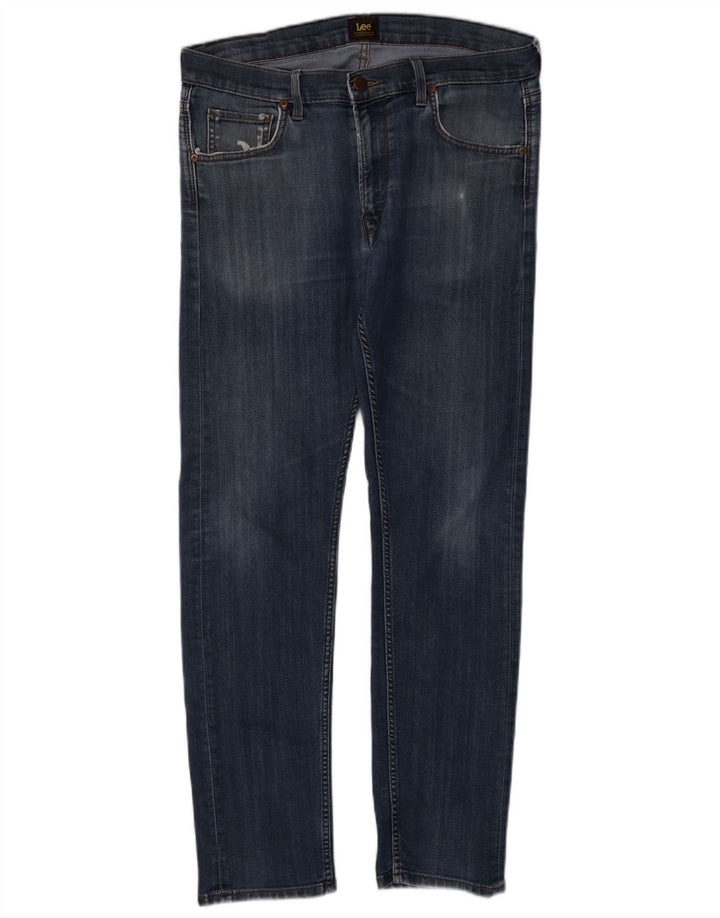 LEE Herren Daren Zip Fly Slim Jeans W34 L32 Blaue Baumwolle