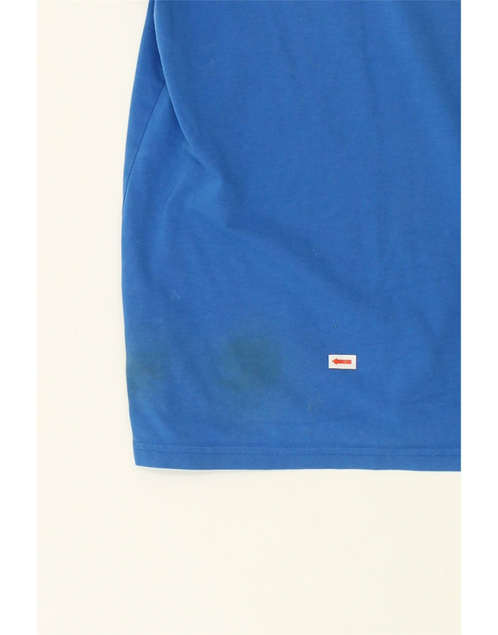 PUMA Mens Polo Shirt Medium Blue Colourblock Vintage Puma and Second-Hand Puma from Messina Hembry 