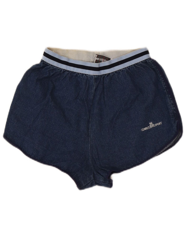 Cerruti 1881 Damen Jeansshorts W26 Small Marineblau Colourblock Baumwolle