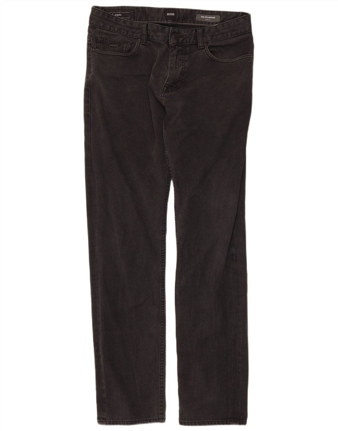 HUGO BOSS Damen Delaware Slim Jeans W34 L32 Schwarze Baumwolle