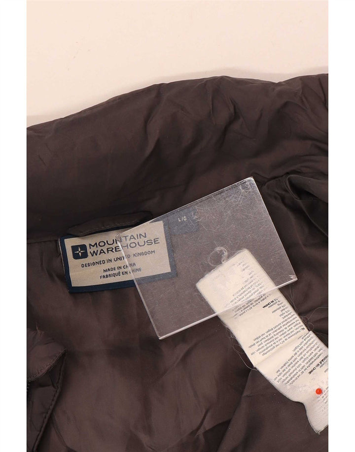 Mountain Warehouse Wattierte Herrenjacke, UK 40, Größe L, schwarzes Colourblock-Nylon