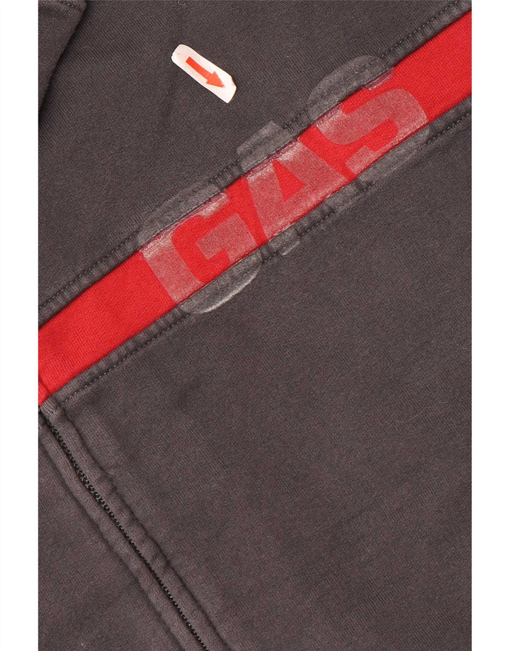 Gas Herren-Trainingsanzugoberteil mit Grafik, 2XL, graue Farbblock-Baumwolle