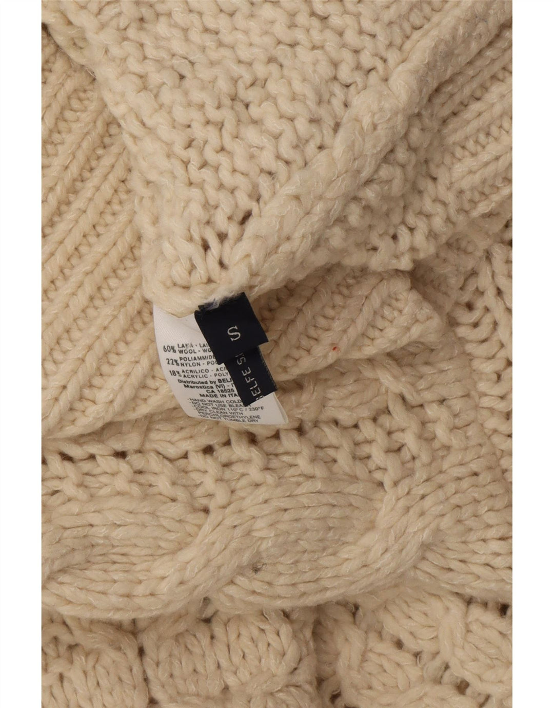 Post Card Herren-Cardigan mit durchgehendem Reißverschluss, Größe S, cremefarbene Wolle