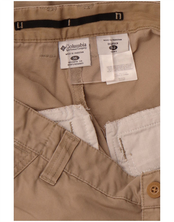 COLUMBIA Gerade Herren-Cargohose W36 L31 Beige Baumwolle