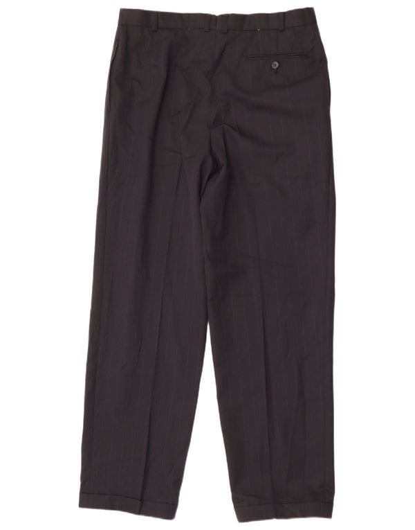 Marks & Spencer Herren-Anzughose mit Pegged-Anzug, W36 L31, marineblaues Polyester