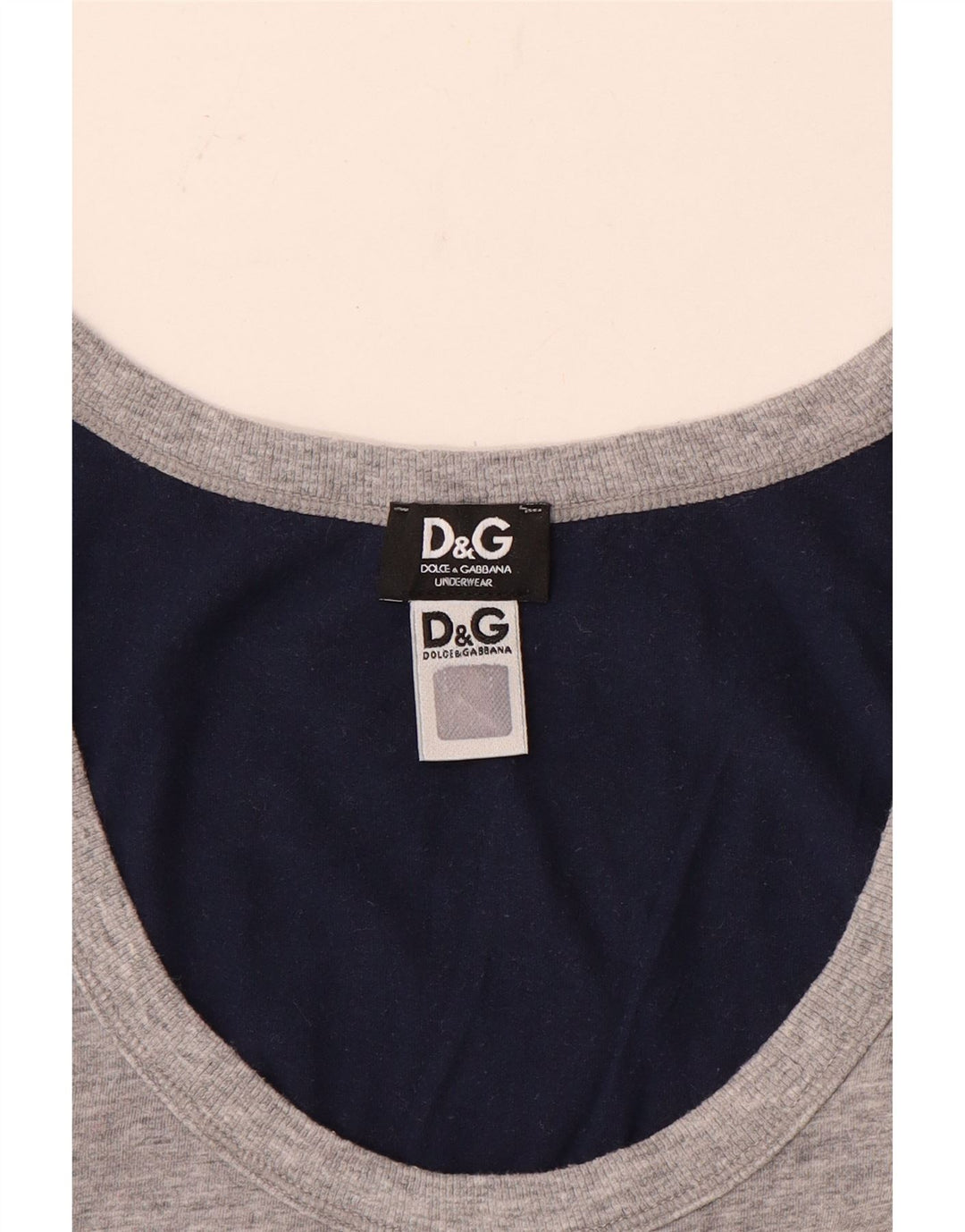 Dolce & Gabbana Herren-Trägershirt, klein, Grau, Farbblock