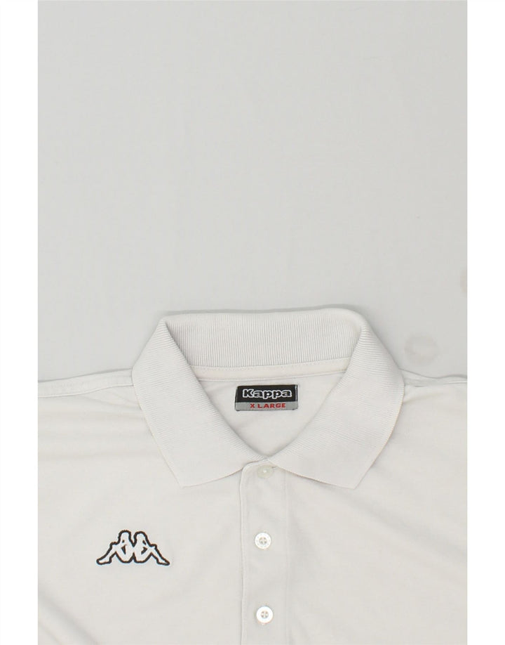 KAPPA Mens Polo Shirt XL White Cotton Vintage Kappa and Second-Hand Kappa from Messina Hembry 