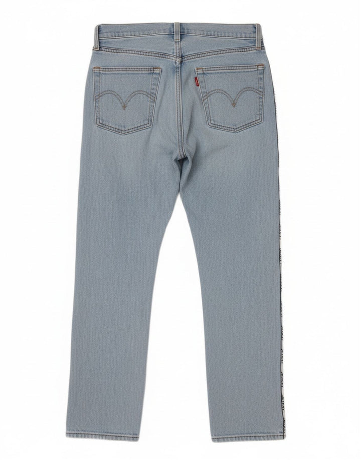 Levi's Damen 501 Graphic Straight Jeans W26 L26 Blaue Baumwolle