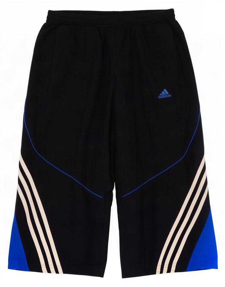 Adidas Herren-Capri-Trainingshose, mittelblaues Farbblock-Polyester