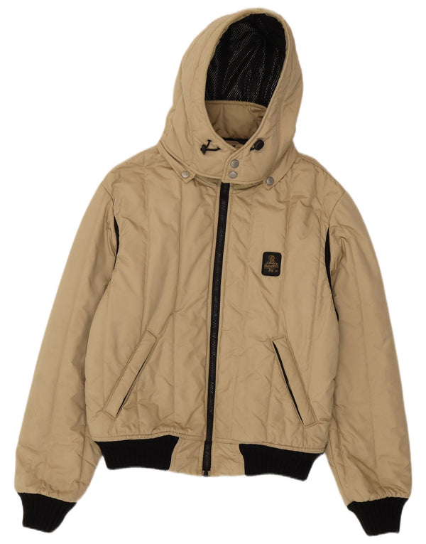 Refrigiwear Herren Cruz Wattierte Jacke mit Kapuze UK 40 Large Beige Polyamid