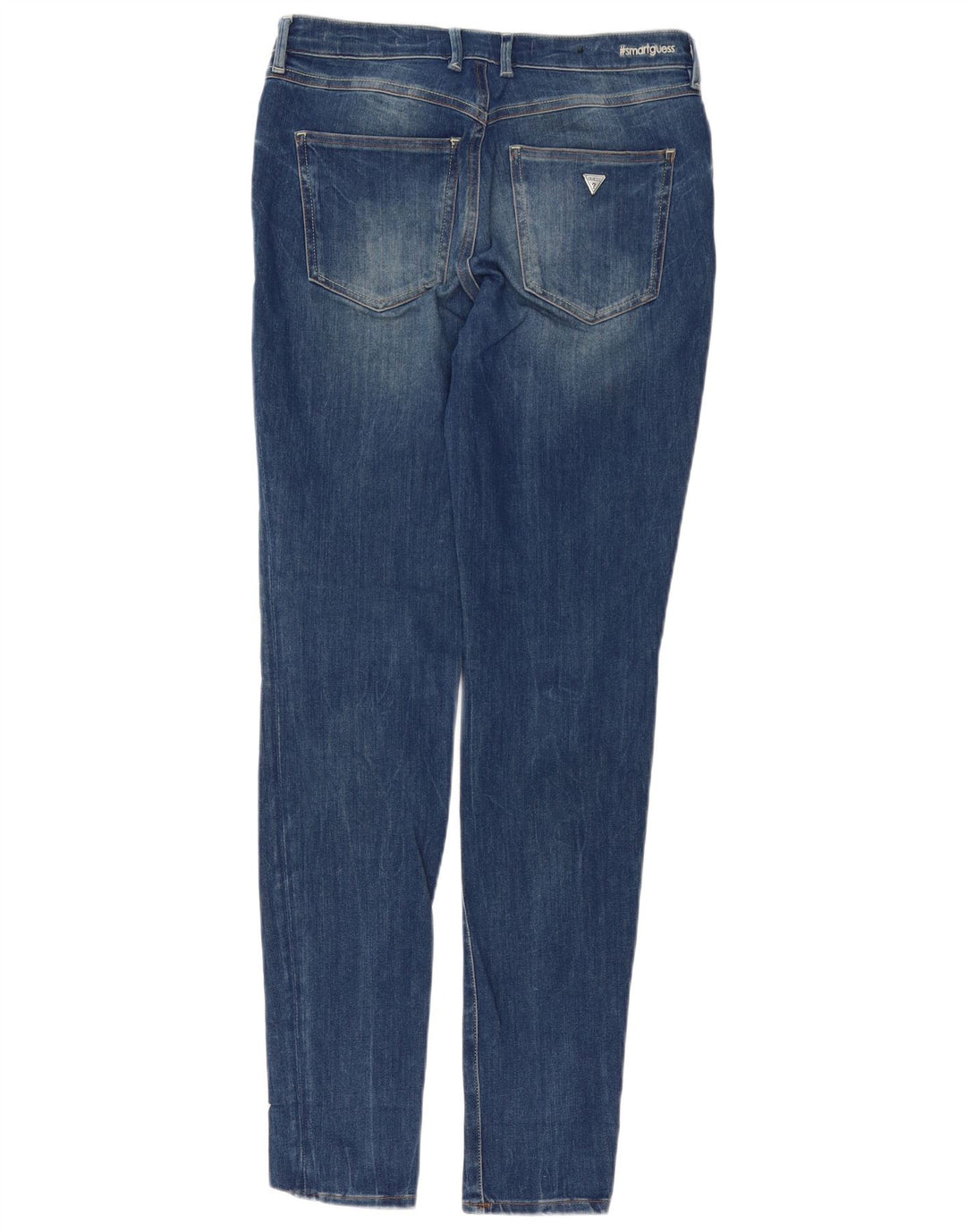 GUESS Damen Distressed Skinny Jeans W30 L32 Blaue Baumwolle