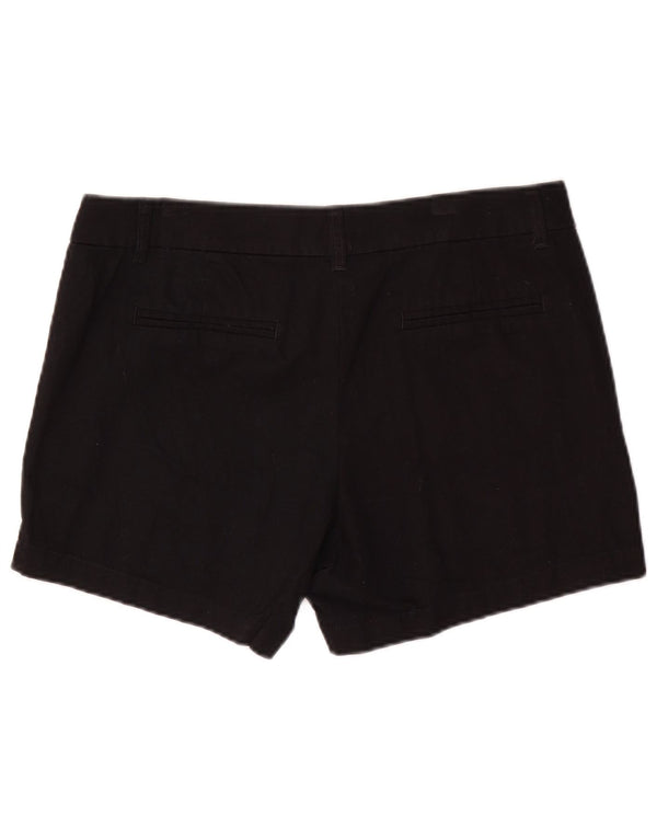 J. CREW Damen Chinoshorts US 10 Large W34 Schwarze Baumwolle